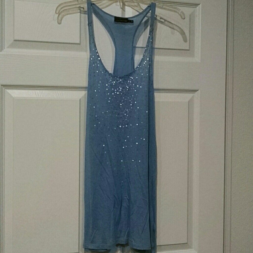 Blue Sequined tank top